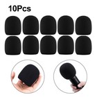10pack Microphone Headset Grill Windscreen Sponge Foam Black Mic Cover Protector