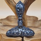 Antique Victorian Sterling Silver Fancy Ornate Repousse Brush Handle Lady 49g