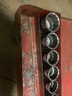 Vintage Sparta Socket Set 1 2 Drive 12pt With Metal Case    usa Made  
