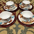 4 Place Set Royal Norfolk Fall Pumpkin  gather  Harvest Charger Plates Bowl Glad