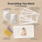 Baby Hand And Footprint Kit - Clay Handprint Keepsake Frame  Newborn Nursery Pic