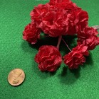 Bunch Of Small Millinery Red Carnations - Vintage - Korea