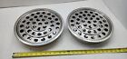 2 Pair Silver Communion Tray Set Church Stacking 40 Hole Disk Wine Cup Holder
