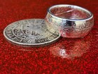 Victorian Half Crown Coin Ring - 92 5   Sterling Silver