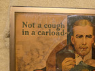 Antique 1920 s-30 s  Glass Framed Old Gold Cigarette Advertising Sign
