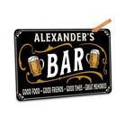 Custom Bar Sign Personalized Home Bar Decor Gift For Him Metal Sign 108122002169