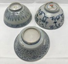 Three Chinese White And Blue Porcelain Bowls-ming Dynasty