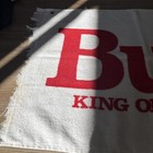 Budweiser King Of Beers Golf Hand Towel Usa Vtg 24x16  Fringed Terrycloth Cotton