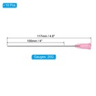 10 Pcs 20g 4 Inch Blunt Tip Dispensing Needles For Adhesive Glue  Pink