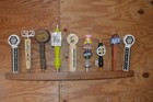 Handmade Oak Kentucky Whiskey Barrel Stave 9 Beer Tap Display Wall Mountable