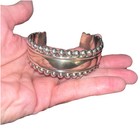 Taxco Mexico Ati 925 Sterling Silver Cuff Bracelet  Wide  32 4grams  Vintage