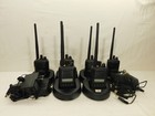 6 Vertex Motorola Vx-p824 P25 Digital Vhf 136-174mhz Portable Radios W new Batts