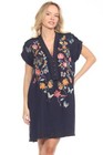 Johnny Was Biya Navy Borboleta Zippy Tunic Dress B25325-2