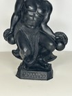 Vintage A Hip Original Hawaii Statue Black Resin Male Hula Dancer Tiki Decor