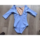 Body Wrappers Girls Blue 3 4 Sleeve Scoop Back Dance Leotard Me634c Lc
