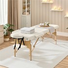 2 Sectional Folding Portable Massage Table With Face Cradle Armrests  Used