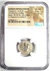 Pompey Junior Ar Denarius Silver Roman Coin 46 Bc - Certified Ngc Choice Au