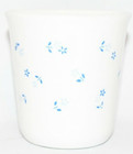 Vtg Corning Cup Mug Coffee Tea White   Blue Floral Ceramic Porcelain