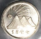 1844-g Pcgs Ms 67 Central American Rep 1 4 Real Guatemala Coin Pop 4 0 21081501d