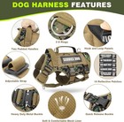 Tactical Dog Harness W leash  Service Working Molle Vest  No Pull  Training
