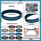 120 Pcs Bible Verse Silicone Bracelets Bulk Religious Scripture Rubber Wristb   