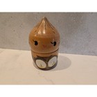 Vintage Japanese Kokeshi Doll Hand Painted Wooden Owl Acorn Folk Art 2 5 