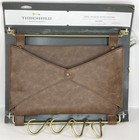 Threshold Target Hanging Mail Organizer Entryway Faux Leather Metal Gold Hooks  