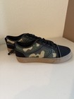 Wonder Nation Boys Camo Low Top Lace-up Canvas Sneakers Rubber Outsole Us 6