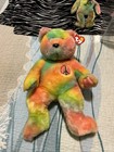 Ty Peace Tie Dye Beanie Baby And Buddy In Large Case