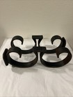 Vintage Architectural Salvage Decorative Ornamental Iron Pair Scrolls Brackets