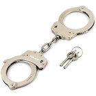 Police Stainless Steel Heavy Duty Handcuffs Law Enforcement Security Gear Silver