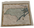 1795 Joseph Scott Us Gazetteer Antique Map North Carolina Wheat Brun Rare