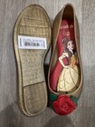 Mini Melissa Sweet Love Disney Princess Belle Gold Glitter Flats Size 13 Shoes