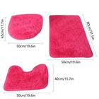 Bathroom Rugs Sets 3 Piece  Non-slip Soft Absorbent Bathroom Mats Set For Tub To