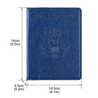 Rfid Blocking Passport Holder Travel Wallet Leather Case Cover Vaccine Card Hold