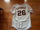 2007 Giants Mark Gardner Game Used Worn Road Jersey Team Stamp   Coa Size 50