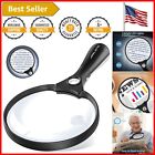 Large Magnifying Glass With Light 10x 20x 45x Illuminated Handheld Magnifier