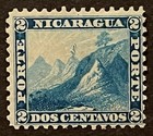 Travelstamps  Nicaragua Stamps Scott  4 - 2c Liberty Cap On Mountain Mint Mogh