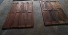 2 Pairs Antique 1890s Bi-fold Solid Wood Panels Cupboard Window Shutters 29 X 43