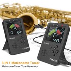Rechargeable 3 In 1 Digital Metronome Tuner Tone Generator For Guitar Chromatic