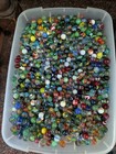 Large 5 Lb Pounds   Lot Of Mixed Marbles 10 Shooters Vintage Multicolor Glass