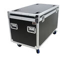 2 Trunk Transport Utility Ata Flight Road Case W wheels   Hard Rubber Lined 