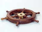 Wooden Nautical Ships Wheel Boat s Steering Wheel Helm 24  Marine Home Decor New