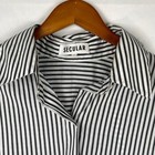 Secular The Harley Shirt In Striped Oversized Tunic Medium Button Long Sleeve