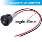 5x 12v Round Rocker Switch Ac 6a 250v 10a 125v Spst 2 Pin 2 Position On off T