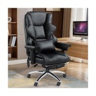 Massage Office Chair With Foot Rest  Ergonomic Executive Heated Office Chair    