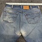 Levis Jeans Mens Size 40 Blue 501xx Straight Leg Button Fly Distressed Denim