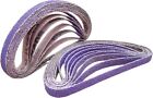 Purple File Ceramic Sanding Belts 1 2 In X 18 In- Pack Of 20 -grit 40 60 80-320