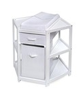  Diaper Corner Baby Changing Table     Space-saving White Nursery Station With 