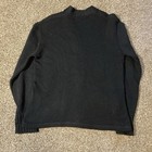 Vintage 60s 70s Campus All Wool Black Cardigan Sweater Sz 42 Usa